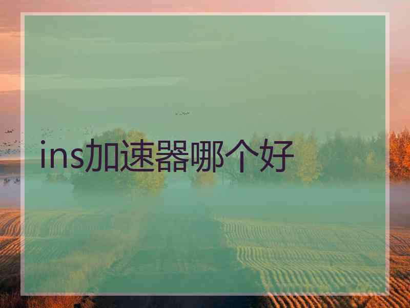 ins加速器哪个好