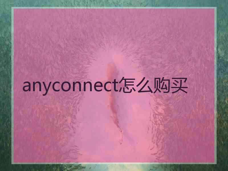 anyconnect怎么购买