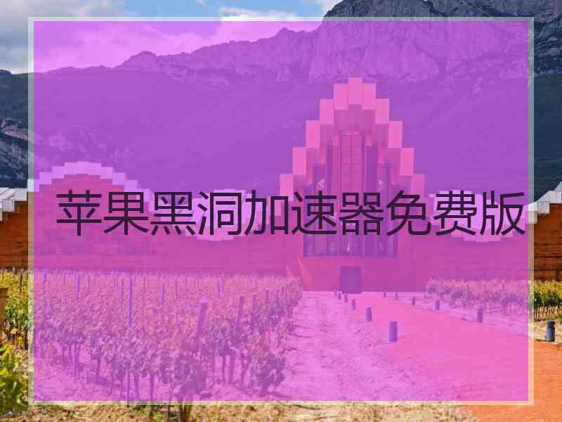 苹果黑洞加速器免费版