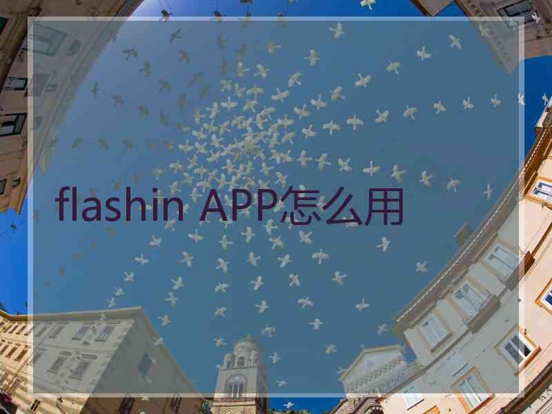 flashin APP怎么用