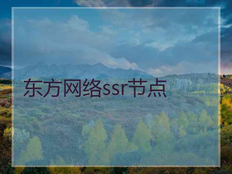 东方网络ssr节点